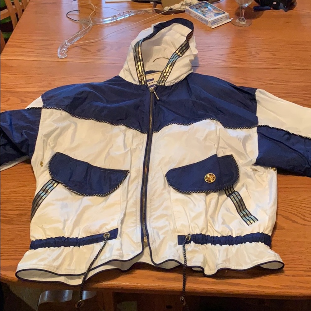 Vintage spring jacket. Boating windbreaker.